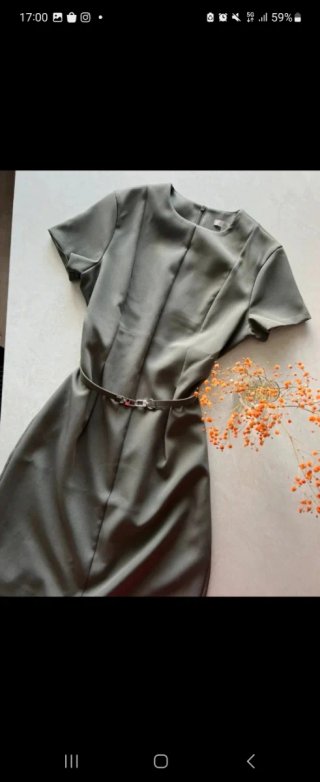 Vestido H&M Verde Oliva