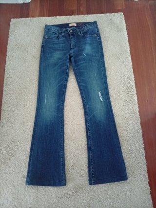 Pantalón Vaquero Campana Azul