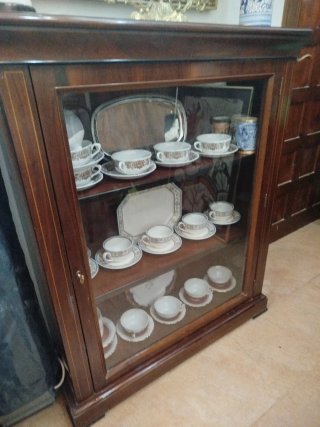 Vetrina antica in legno 113x93 cm Solo il mobile