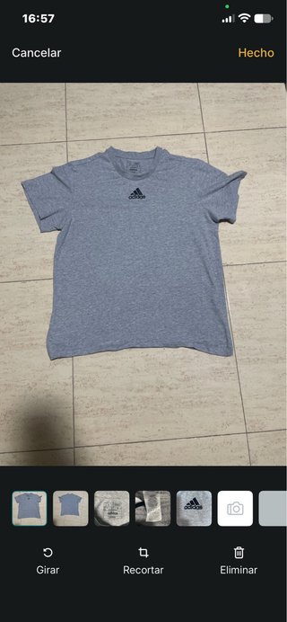 Camiseta Adidas Gris Talla M