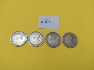 4 MONEDAS 5 PESETAS 1957 *63