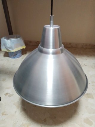 Lámpara de Techo Metálica Plateada