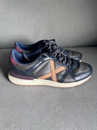 Zapatillas Munich de Piel Azul