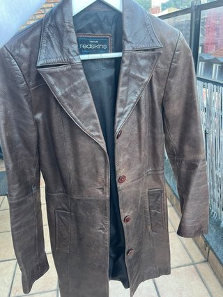 Chaqueta de cuero larga marrón  Redskins