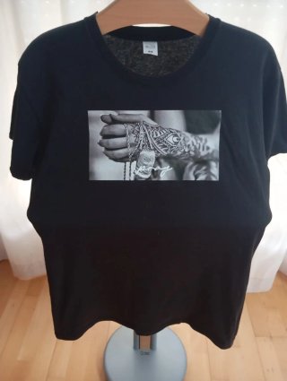 Camiseta Manga Corta Negra Talla M