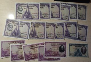 Lote de 18 Billetes Antiguos Banco de España