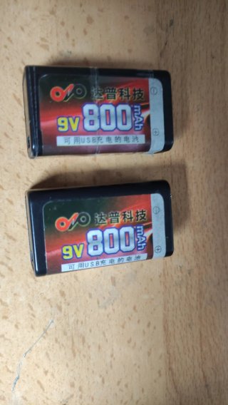 2 Pilas Recargables 9V 800mAh