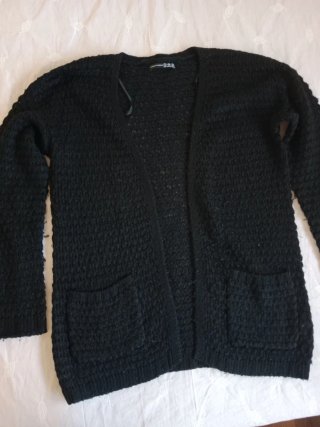 Chaqueta de punto negra