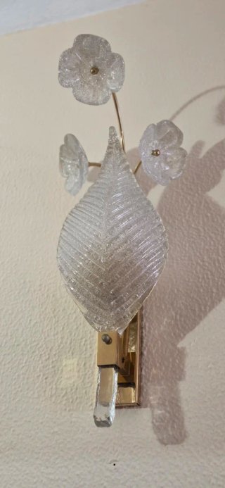 Aplique de Pared Vintage Cristal de Murano