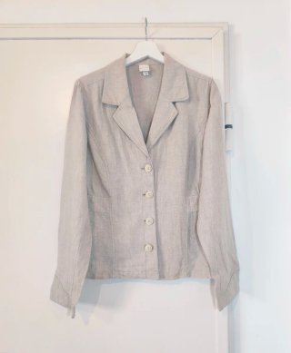 Chaqueta de lino beige L
