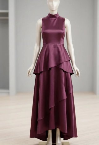 Vestido de Fiesta Morado Talla L