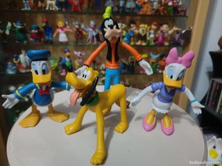 Lote 4 figuras goma flexibles Disney