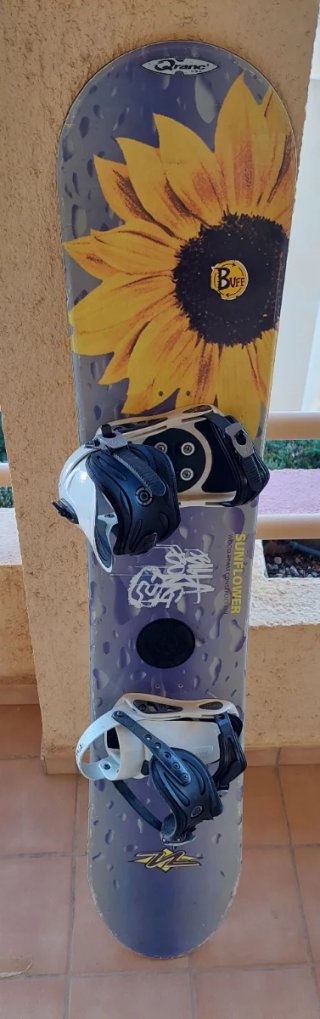 Tabla de Snow con Fijaciones + 2 gafas+ 4 guantes