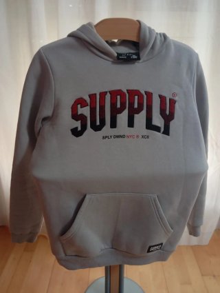 Sudadera Gris con Capucha Talla L
