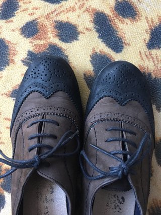 Zapatos Oxford bicolor . 24 Horas
