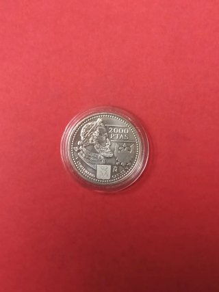 2000 PESETAS PLATA 1999 CARLOS V.NUEVA.ENCAPSULADA