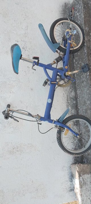 Bicicleta Plegable Azul