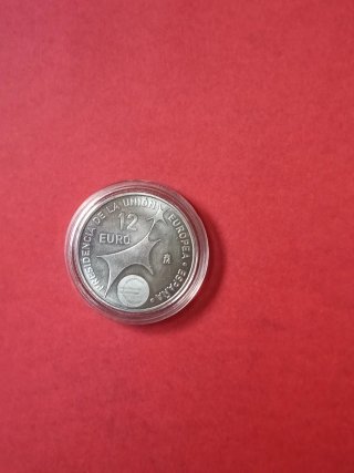 12 EUROS PLATA 2002 PRESIDENCIA UE.NUEVA.ENCAPSULA