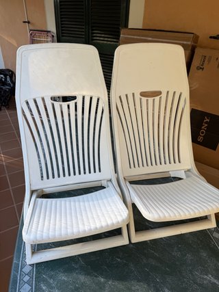 Set de 2 Sillas de Playa Blancas