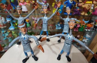 Lote 5 figuras goma pvc Inspector Gadget 1983