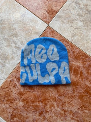 Gorro Mea Culpa Azul y Gris