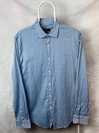 Camisa Zara Man Azul Estampada Talla M