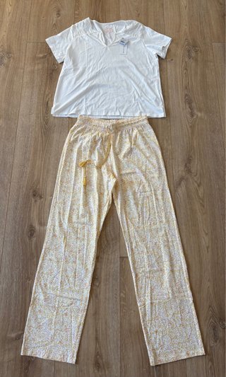 Pijama Women'secret Blanco y Amarillo nuevo