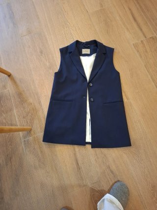 Chaleco Azul Estilo Blazer