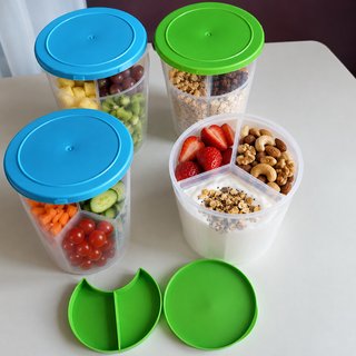 Set de 4 Tarros de Cocina con 3 Compartimentos