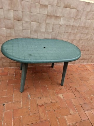 Mesa de jardín ovalada 138x84cm