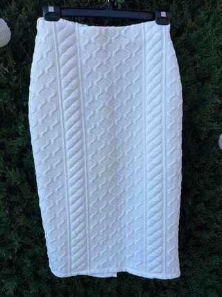 Falda de tubo blanca Zara