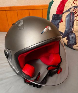 Casco Moto Jet Astone Minijet Gris Talla S