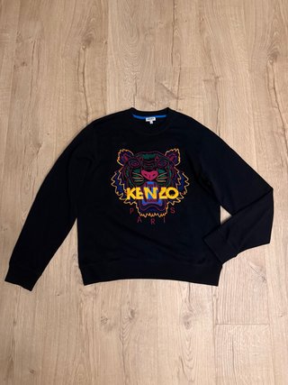 Sudadera Kenzo Negra con Logo Tigre