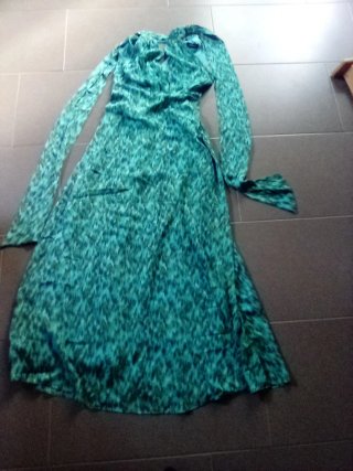 Vestido de ceremonia largo estampado
