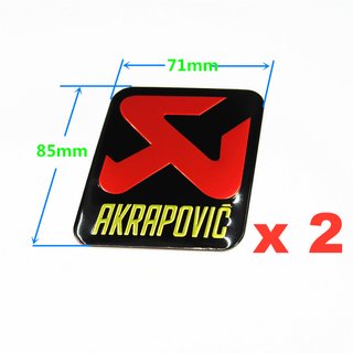 2 Adesivo AKRAPOVIC alta temperatura alluminio
