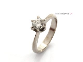 sortija oro 18k con piedra con diamante