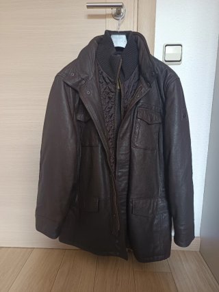 Chaqueta de Piel Marrón Chocolate