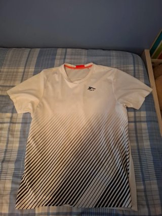 Camiseta deportiva Tenth blanca y negra XL