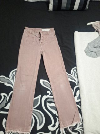 Pantalones Largos Rosas Bershka
