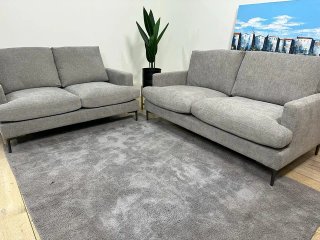 Set de Sofás Moretti 3 + 2 Plazas Gris