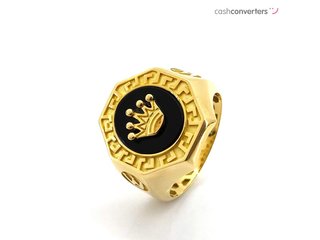 sello oro 18k con piedra con circonita