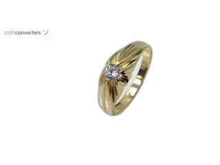 anillo oro 18k con piedra con circonita