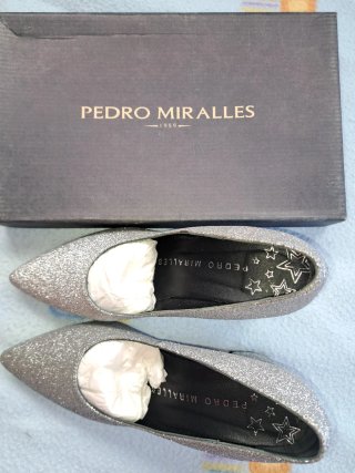 Zapatos de fiesta Pedro Miralles plata T.37