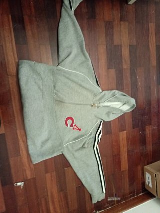 Sudadera Gris con Cremallera Talla M