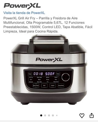 Freidora de Aire y Parrilla PowerXL 5,67L