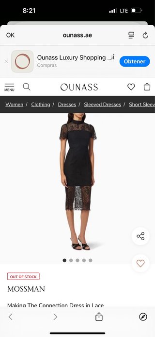 Vestido de encaje negro Mossman