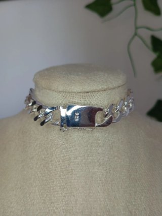 Pulsera de eslabones plateada