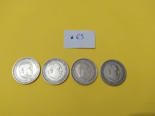 4 MONEDAS 5 PESETAS 1957 *65