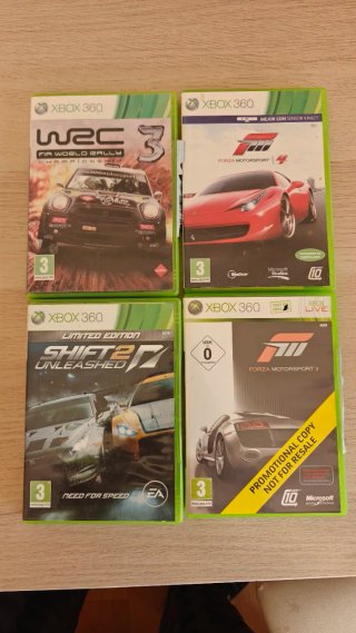 4 Juegos de Carreras coches para Xbox 360