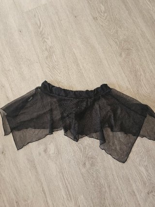Falda con braguita negra tul asimétrica gótica